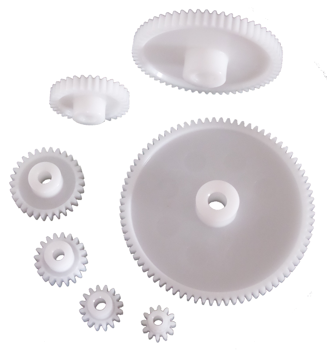 Zahnräder Modul 0.8 aus Kunststoff 12-80 Zähne Zahnrad Stirnrad
