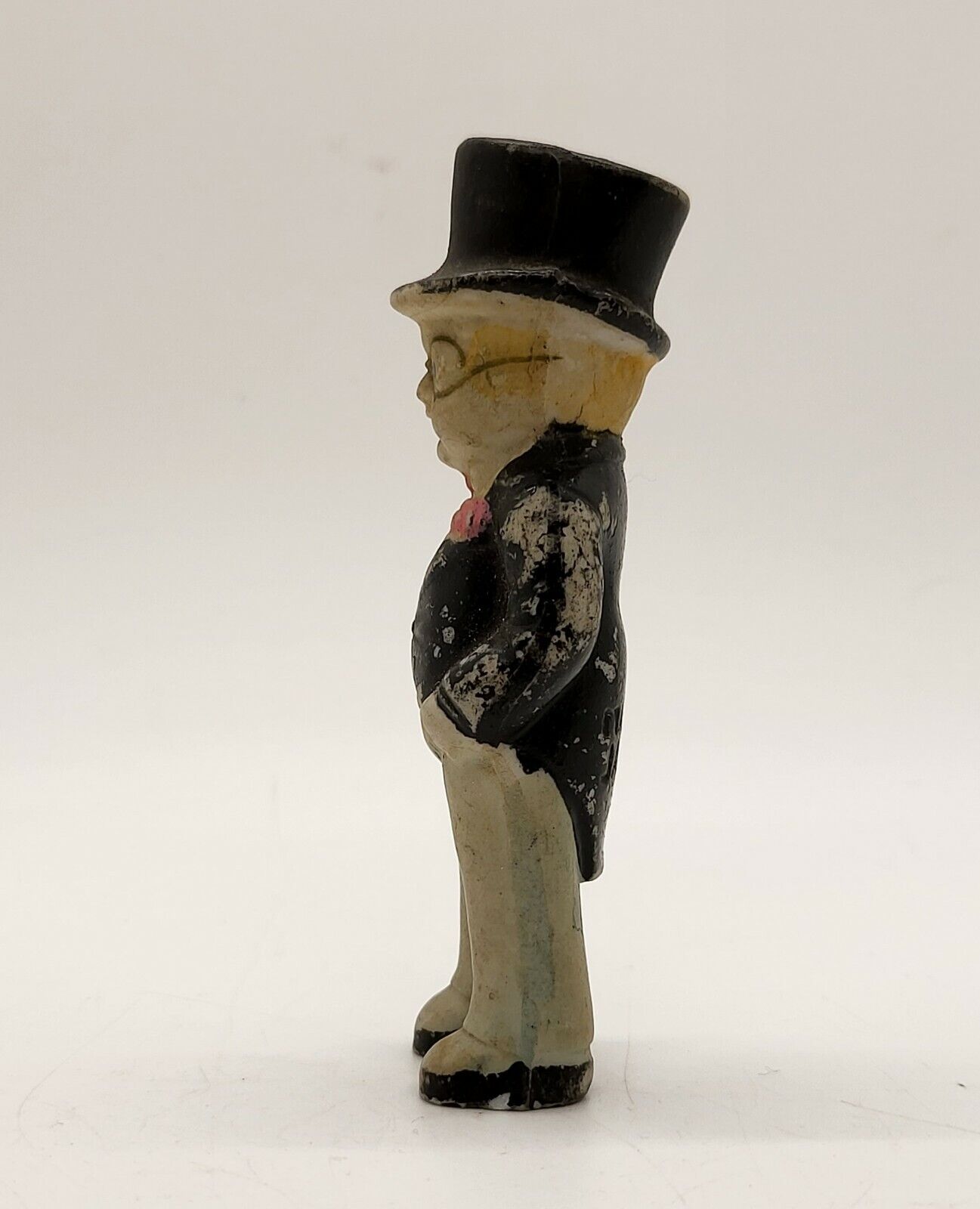 Vintage Bisque Doll Miniature Boy in Top Hat Japan