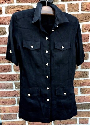 Colin donna  Langbluse   38  schwarz  Leinengemisch