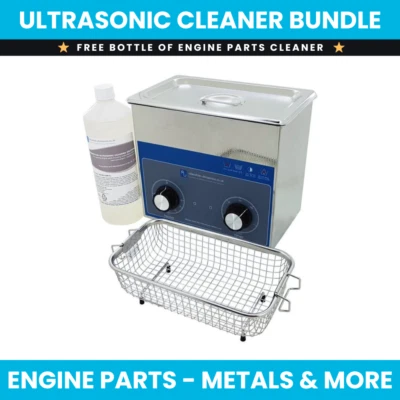 ALLENDALE ULTRASONICS 3 Litre Ultrasonic Tank Bath Machine Kit for Engine Parts, Metals & Carburettors