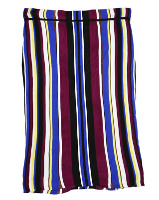 Rachel Roy Plus Size 0X Royal Victorian Striped Midi Length Pencil Skirt  NWT