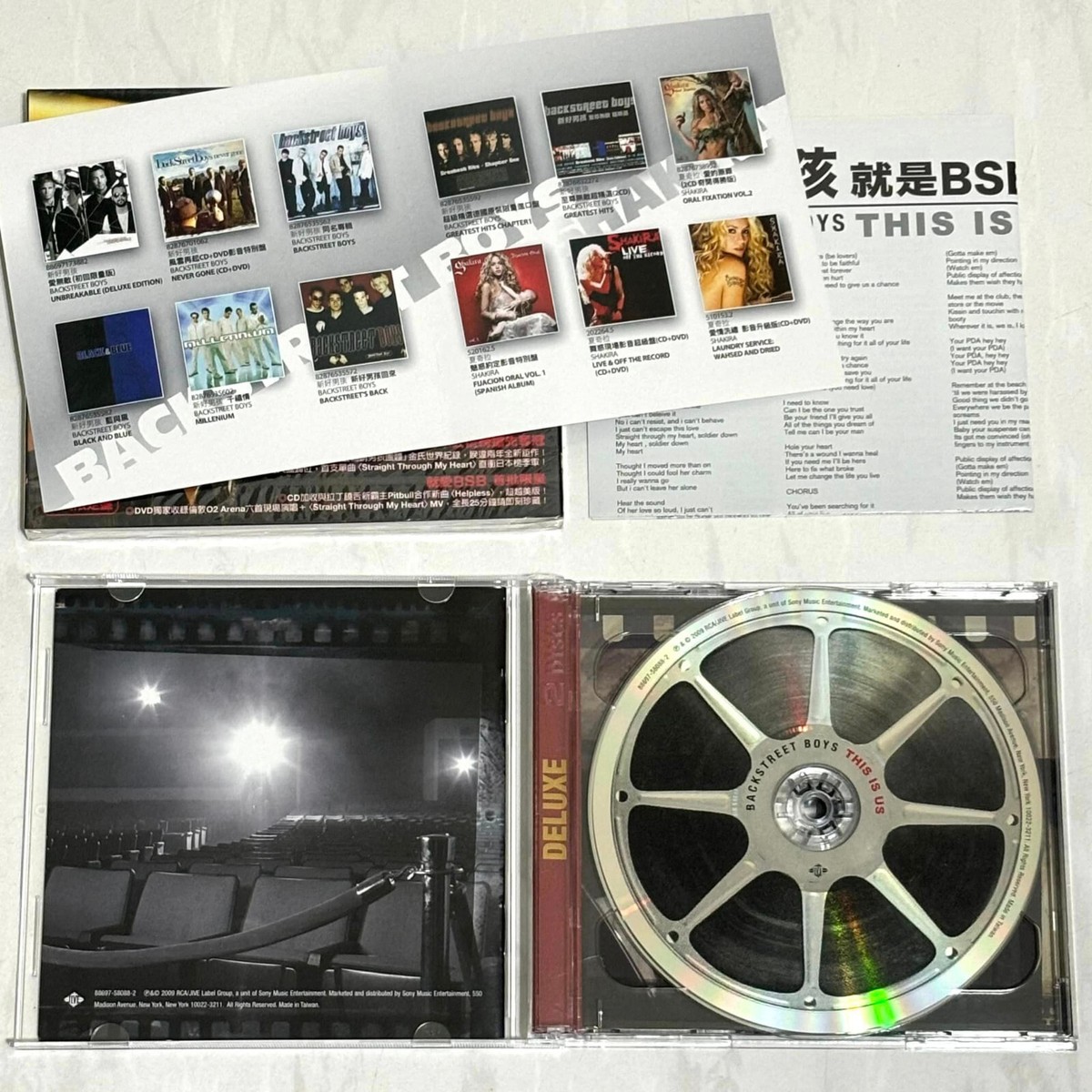 Backstreet Boys 2009 This Is Us Taiwan Box CD+DVD Insert Promo