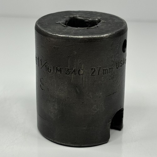 Snap On Tools IM340 1/2 Dr 6Pt SAE 1-1/16 Flank Dr Shallow Impact Socket USA VTG - Picture 5 of 12