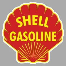 SHELL GASOLINE Laminated Vinyl Sticker