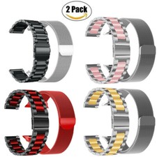 2 Pack Milanese Band Stainless Steel Strap For Samsung Galaxy Watch 3 Active 2