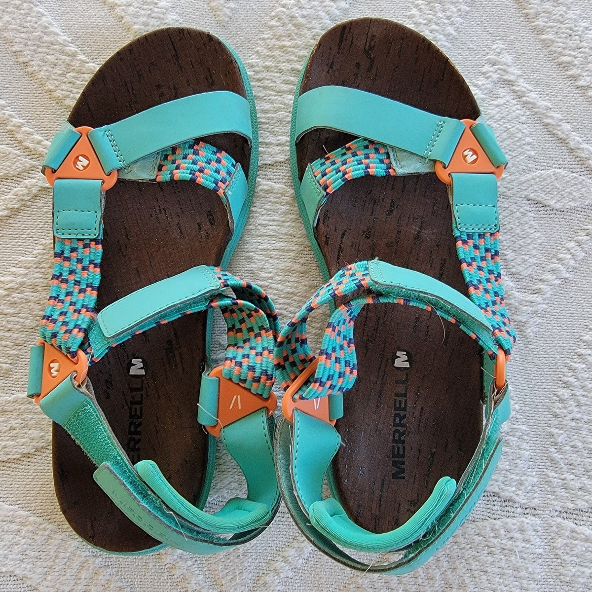 Merrell Woven Comfortable Adjustable Strap Turquoise  display picture 1