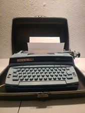 Smith Corona Coronet Super 12 Portable Blue Electric Typewriter & Case WORKING thumbnail