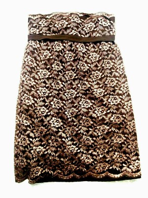 Mimi Maternity Womens M Brown Lace Strapless Empire Waist Pregnancy Dress | eBay Mimi Maternity Womens M Brown Lace Strapless Empire Waist Pregnancy Dress | eBay