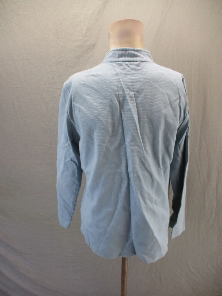 Blazer EILEEN FISHER Talla L Mujer Gris Mezcla Algodón Cuello Mandarín Abotonado 613 Foto 4 de 4