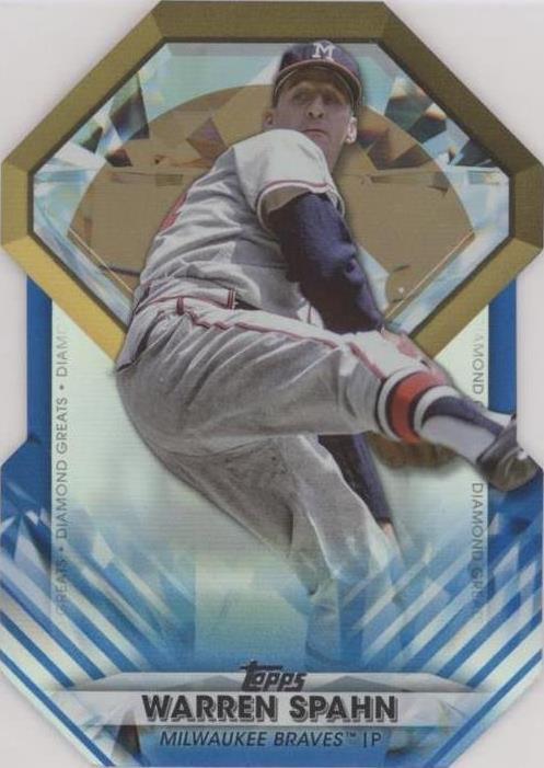 2022 Topps Update Series - Diamond Greats Die-Cuts Warren Spahn #DGDC ...