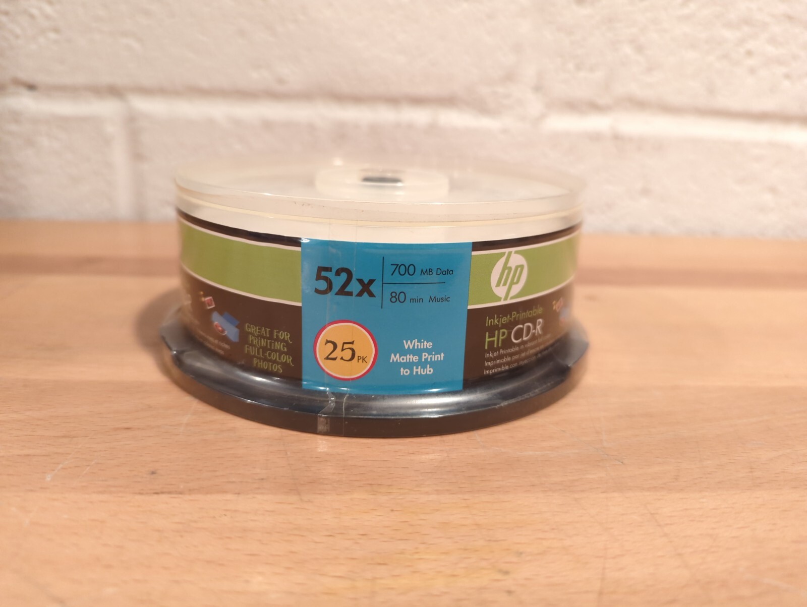 HP Inkjet Printable CD-R 52X 700MB White Matte Print Area (25 Pack) | eBay