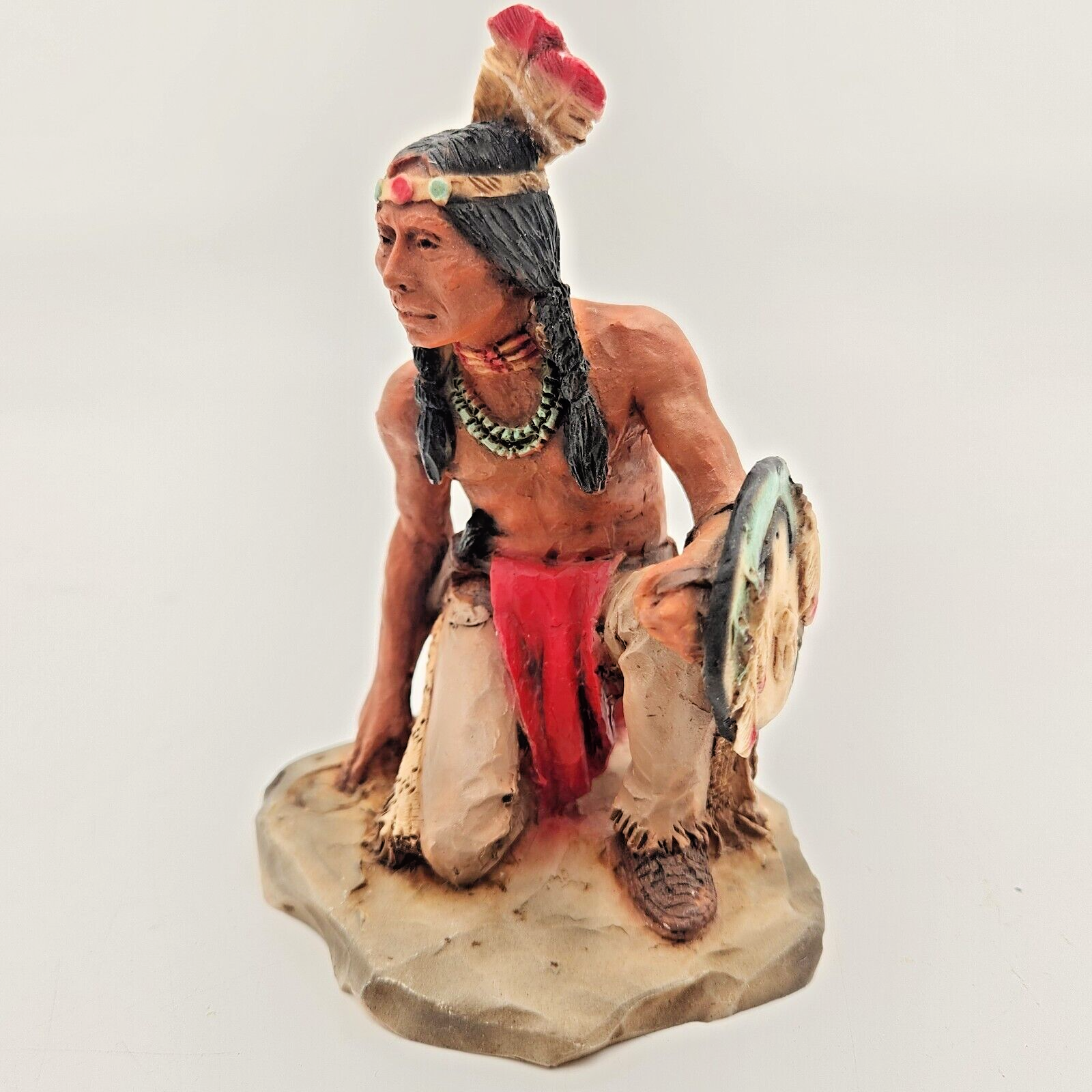 Uncla Mohican Warrior Castagna Wild West Indian Figurine Made in Italy 5” - #793