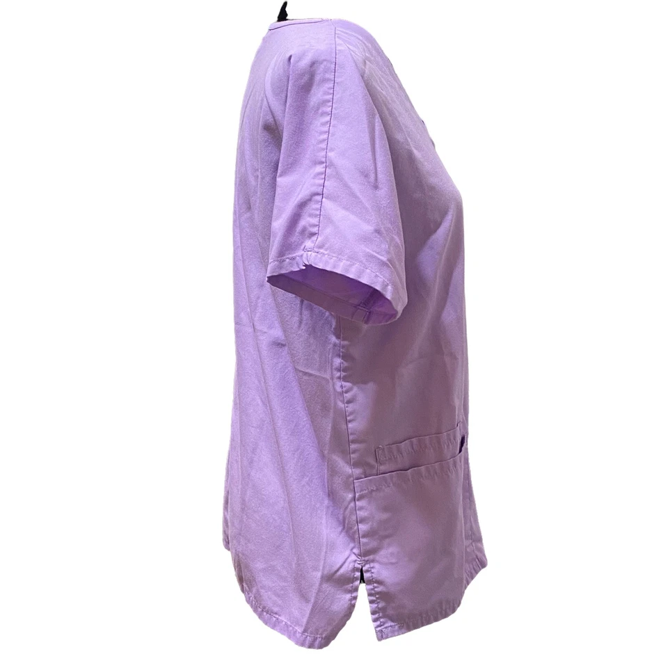 Cherokee Purple Scrub Tops Lot of 6 Size Small 3 Pocket Unisex Workwear Orchid - Image 3 of 4