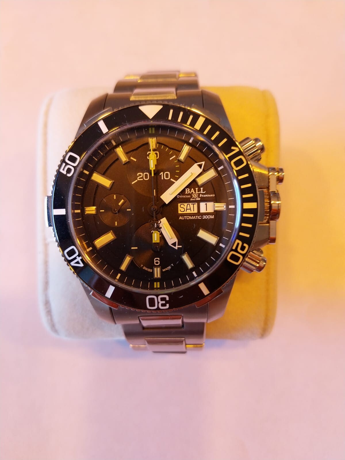 Ball Engineer Hydrocarbon Submarine Ceramic Chronograph Auto Watch 42mm Warranty