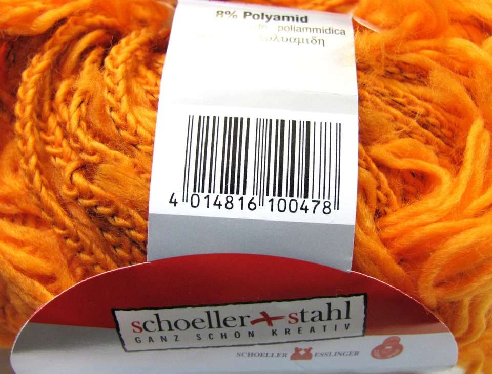 8 Schoeller Stahl Punk Color Orange 0008 Bulky 92% Acrylic, 8% Nylon 35.5 Yards - Image 3 of 4