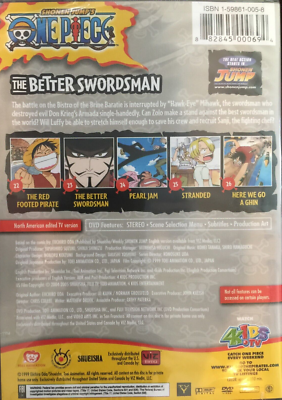 One Piece - Vol. 6: The Better Swordsman (DVD, 2006, Edited Dubbed