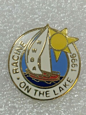Wisconsin Woman's Bowling WWBA Racine On the Lake Enamel Tack Pin Lapel 1996