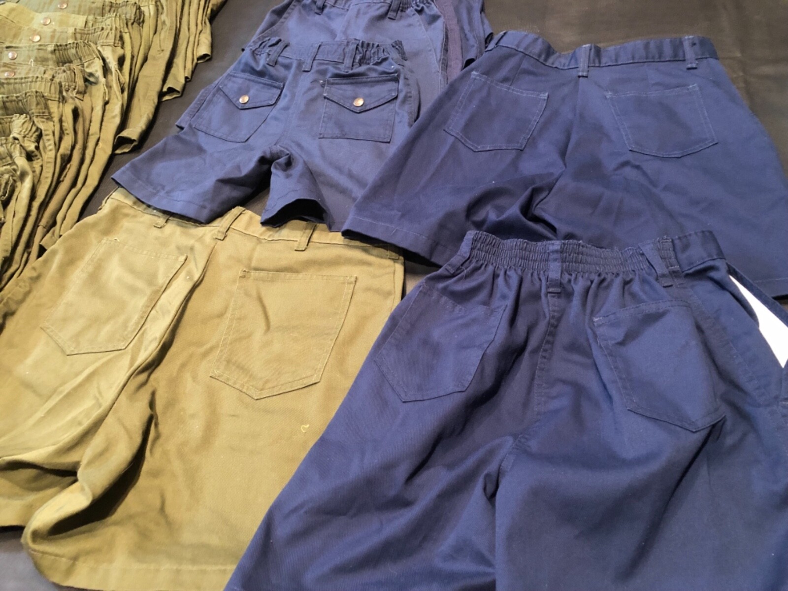 Lot Of 30 Pairs of Boy Scouts Of America Uniform Shorts Green Blue Various Sizes image 6
