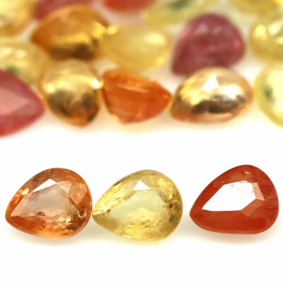 SHOLA Echt 7,76 Ct Natürlicher Mehrfarbig Saphir 19 Stück aus Tansania - Bild 1 von 3