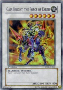 Gaia Knight, the Force of Earth - 5DS1-EN042 - Super Rare - 1st Edition x3 - Lig