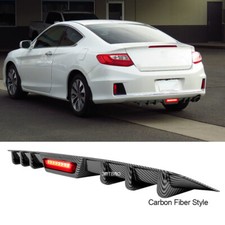 Rear Bumper Diffuser Splitter Spoiler Lip Wbrake Light For Honda Accord Coupe Rear Bumper Diffuser Splitter Spoiler Lip Wbrake Light For Honda Accord Coupe