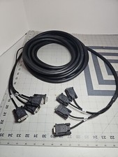 30ft 4 Serial RS232 DB9 DB 9 9-Pin COM Port Male to 4 Male M/M Molded Ends
