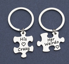 His Crazy Her Weirdo Pinky Promise Love Marriage Key Ring Present Gift