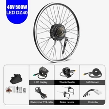 YOSE POWER Ebike Motor Wheel 48V 500W 28Inch Ebike Conversion Kit Rear Hub Motor
