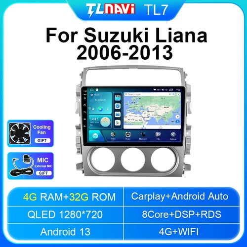 Schermo multimediale per Suzuki LIANA 2006-2013 CarPlay autoradio lettore stereo GPS - Foto 9 di 32