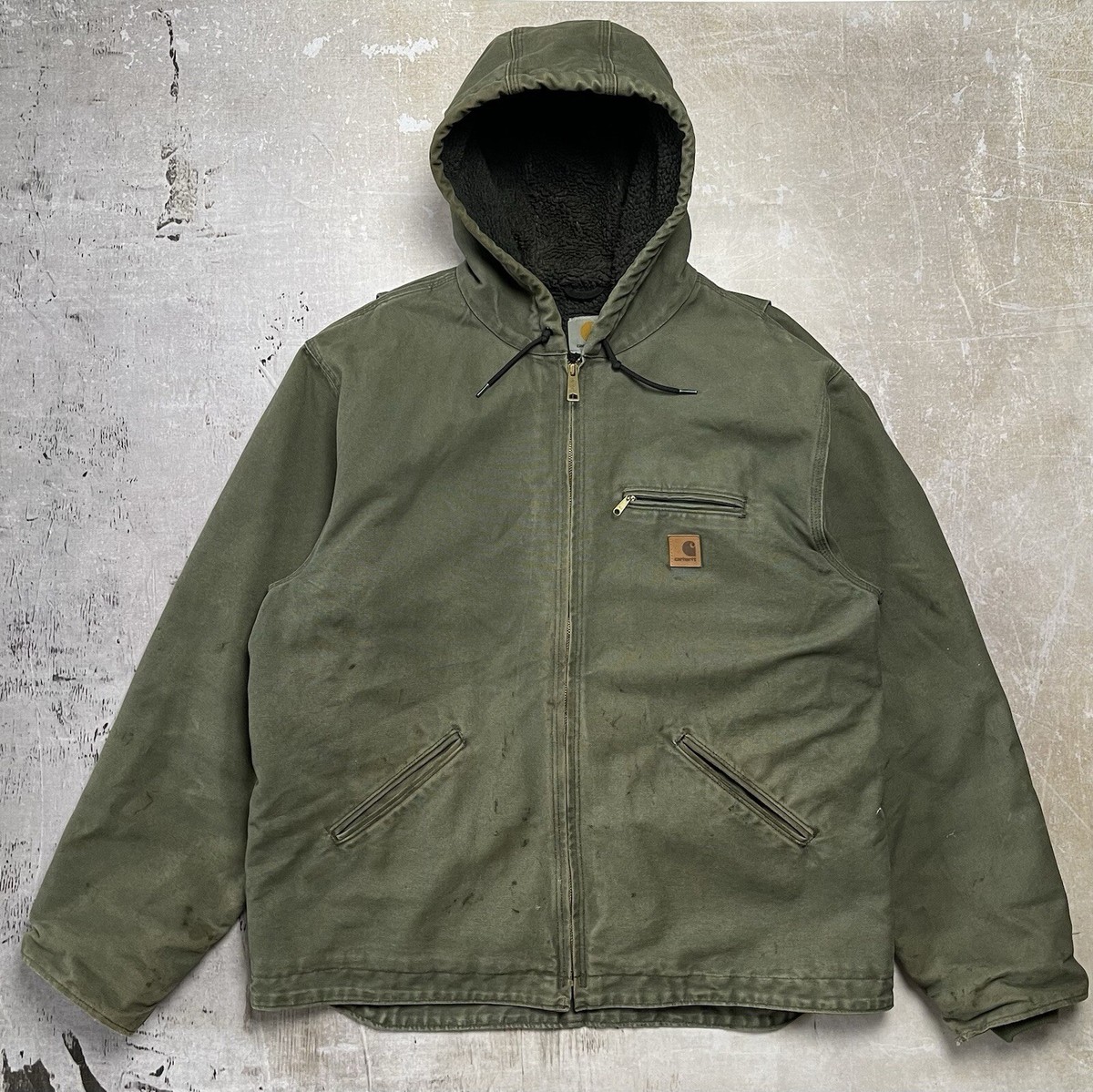 Thrashed Carhartt J141 ARG Hooded Jacket (size XL) Canvas Thrashed Carhartt J141 ARG Hooded Jacket (size XL) Canvas