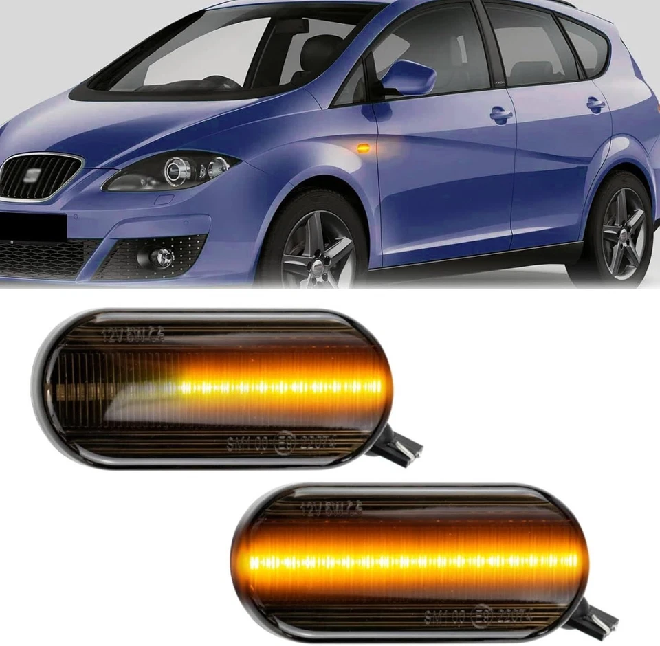 2x Led Seitenblinker passend für BORA GOLF 3 GOLF 4 LUPO VENTO FOX schwarz Smoke - Bild 2 von 4