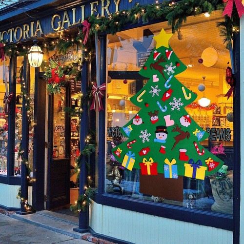 4 Fuß Zum Selbermachen Filz Wandbehang Weihnachtsbaum Set mit 36 Stck. Ornamenten für Kinder Geschenk - Bild 7 von 9