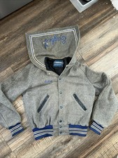 VTG Holloway Varsity Eagles Graves Co Knit wool Used Letterman Jacket Ashley S