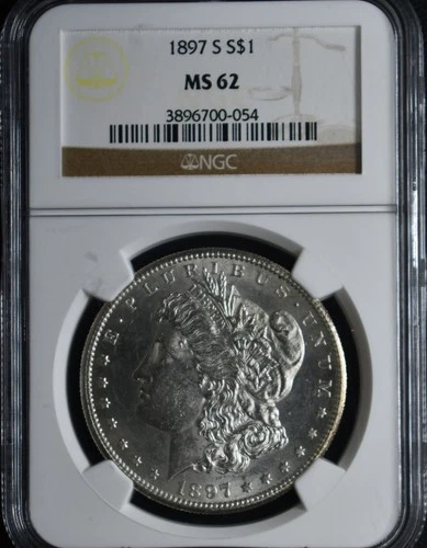 1897S Morgan Dollar NGC MS62