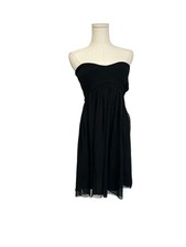 Diane Von Furstenberg Little Black Dress Strapless Babydoll Silk Fairy Size 2