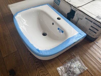 Lavabo Sur Colonne Roca Debba 1 Trou - Blanc, 550 Mm, Matériau Faïence, Neuf (Z323990001)