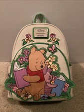 LOUNGEFLY DISNEY POOH & PIGLET READING FLORAL MINI BACKPACK ~ TAGS~ BRAND NEW