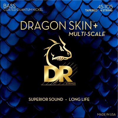DR DBQM-45 Dragon Skin+ Quantum Nickel Multiscale Bass Guitar Strings 45-105 -