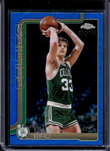 2025-26 Topps Chrome Update Larry Bird Blue Refractor #/150 Celtics