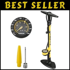 Ergonomic Bike Pump - 160 PSI, TwinHead DX5, Fits All Valves