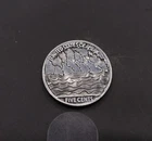 Buffalo Nickel – Coastal Ocean Scene Hand‑Engraved Coin Carving – Beach & Clouds