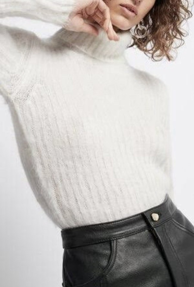 Aje  "Psychedelia" roll neck knit  in ivory size XS/UK6