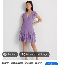 Lauren Ralph Lauren Lavender Knee Length Dress | Size 8 - New With Tags $125