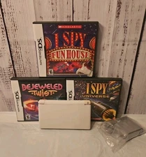 Nintendo DS Lite Bundle w/3 Games & Charger USG-001(JPN)White 2006
