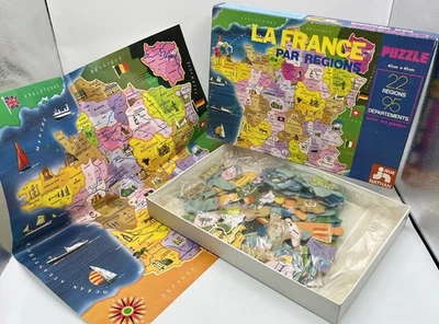 La FRANCE par régions - Puzzle Jeux Nathan 575 398 - 112 pièces - 1976 - TBE - Photo 1/4