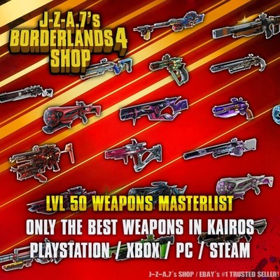 Borderlands 4 LEGENDARY GUNS BL4 LVL 50 ITEMS, WEAPONS, GEAR  PC-PS-XBOX 