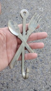 Vintage Fork & Spoon Kitchen Wall Hook