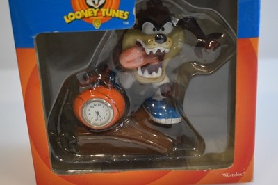 ルーニー・テューンズ Looney Tunes 90s 置き物 ヴィンテージ 1999 Vintage Taz Looney Tunes Basketball Miniature 3D Clock 90s