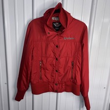 Harley Davidson Ladies Red Nylon Jacket Size Large