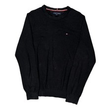 Tommy Hilfiger Sweater - Large Black Cotton